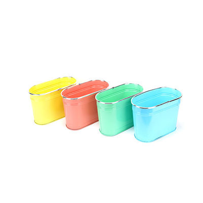 Exquisite Wall Hanging Ornaments Multicolor Decorative Metal Flower Pots ODM
