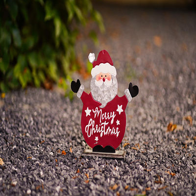 Handmade Outdoor Metal Santa Claus Recycled Metal Indoor Christmas Decorations