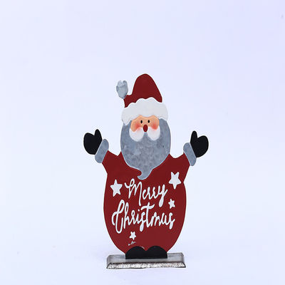 Handmade Outdoor Metal Santa Claus Recycled Metal Indoor Christmas Decorations