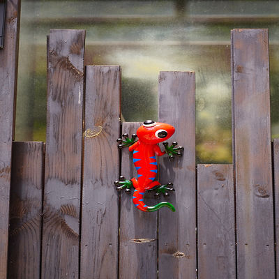 Yard Metal Gecko Wall Decor Hanging Metal Lizard Garden Ornament