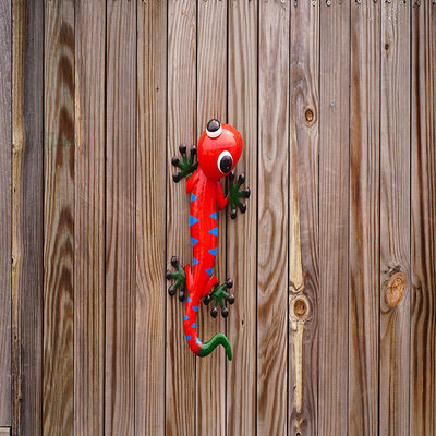 Yard Metal Gecko Wall Decor Hanging Metal Lizard Garden Ornament